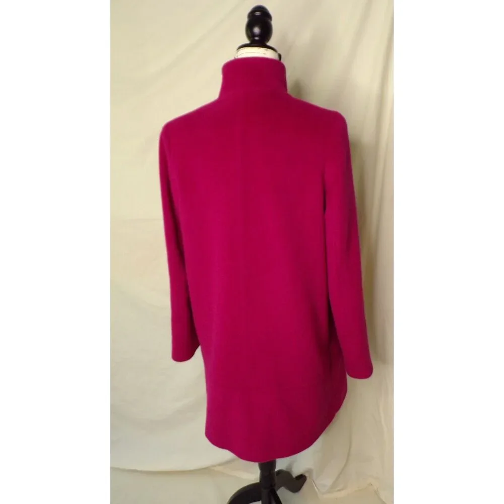 🆕FLEURETTE Wool Stand Collar Car Coat Currant 4 - Picture 5 of 12